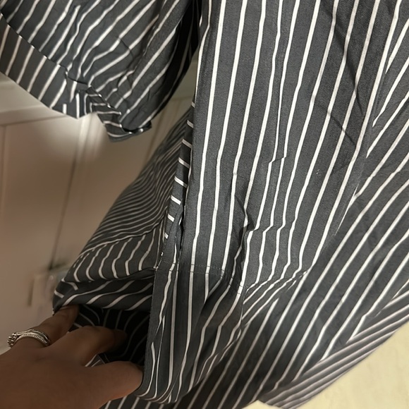 EUC Comfy USA Stripe Tunic button blouse - Picture 3 of 7